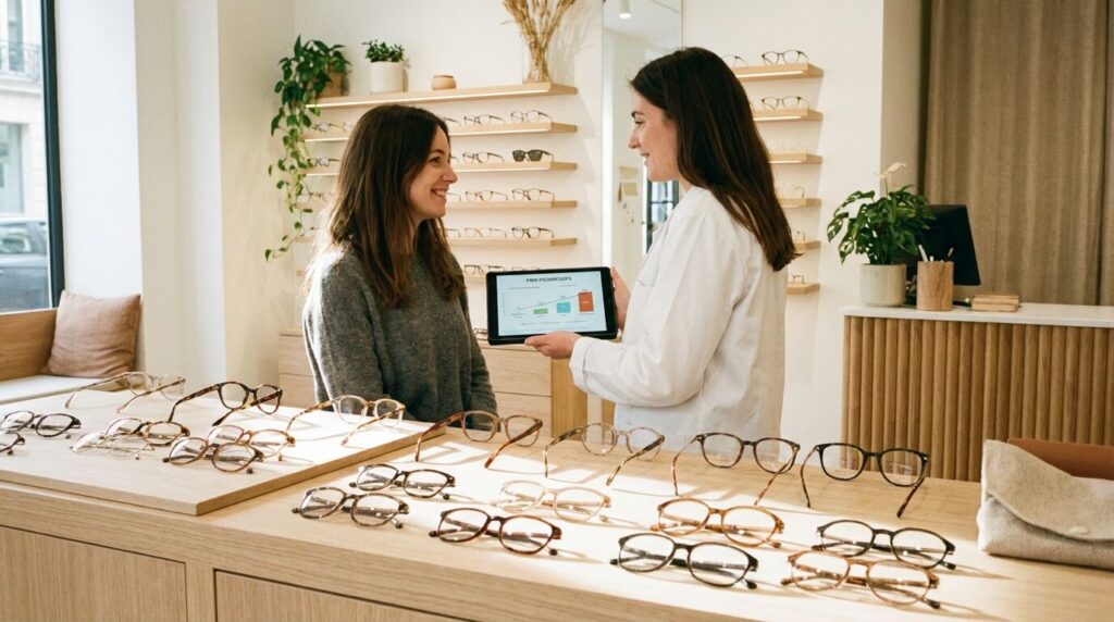 Obtenez un devis gratuit pour vos lunettes progressives, comparez les prix des opticiens et économisez sur votre achat grâce à notre service simple et rapide.